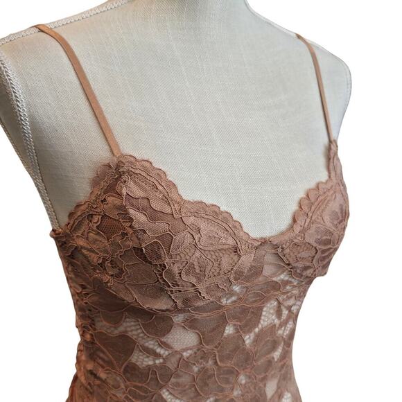 NWT Sexy Blush Lace Tank Bodysuit Sz. Small - Picture 3 of 6